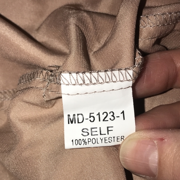 GB Floral Tan Strapless Dress NWT Large - Picture 4 of 5